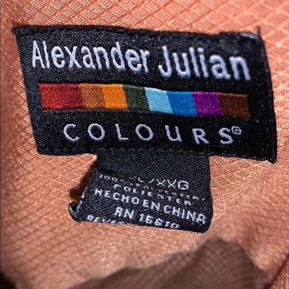 Orange Short sleeved button down, men’s xxl - Picture 3 of 4